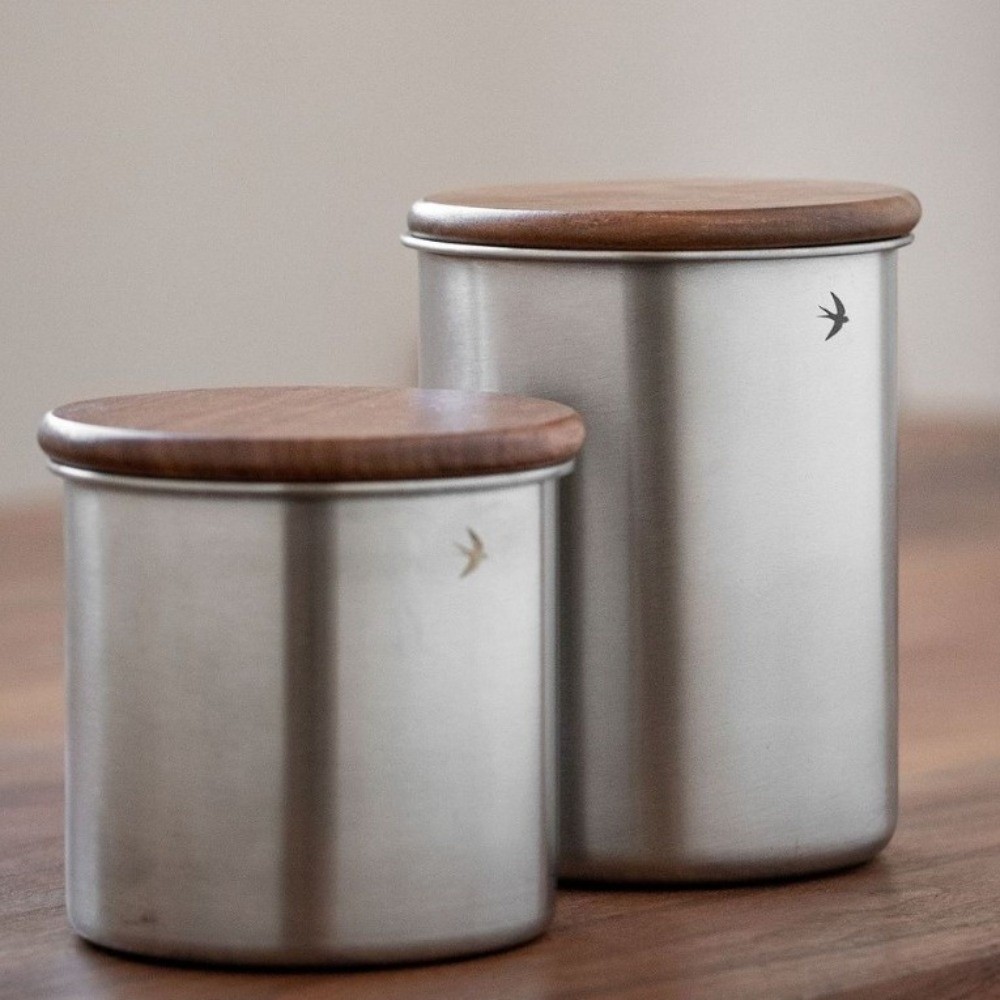 Coffee Tea And Sugar Canisters - New Stainless Steel Matcha Jar 380ml