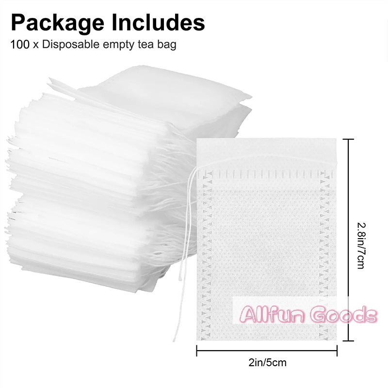 100PCS Non-woven Tea Bags Disp - Coffee Tea Spices review and price
