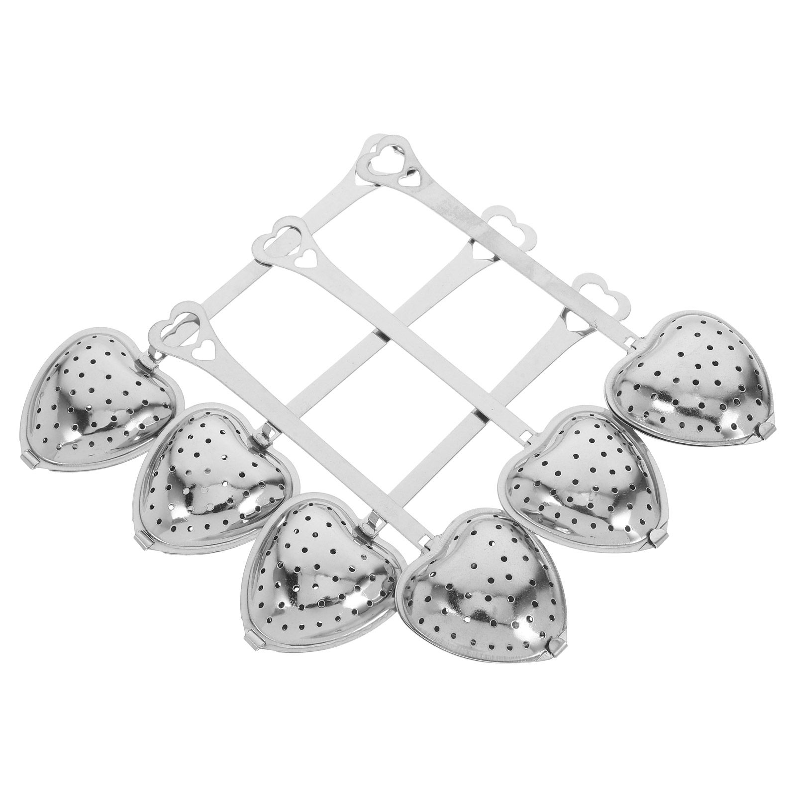 6Pcs Stainless Steel Heart Tea - Coffee Tea And Leaf review and price