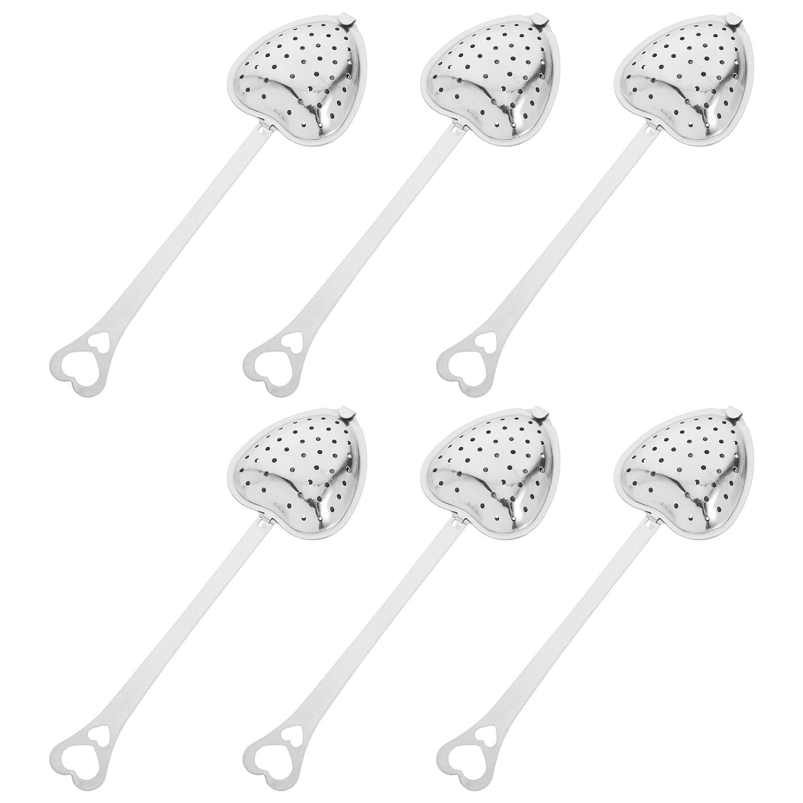 6Pcs Stainless Steel Heart Tea - Coffee Tea And Leaf review and price
