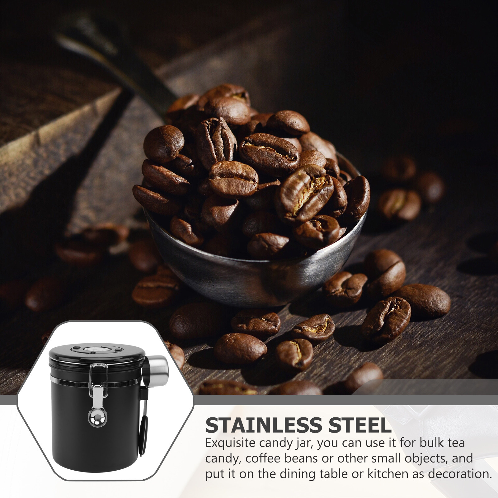 1Pcs Coffee Bean Storage Conta - Coffee Tea Jars review and price