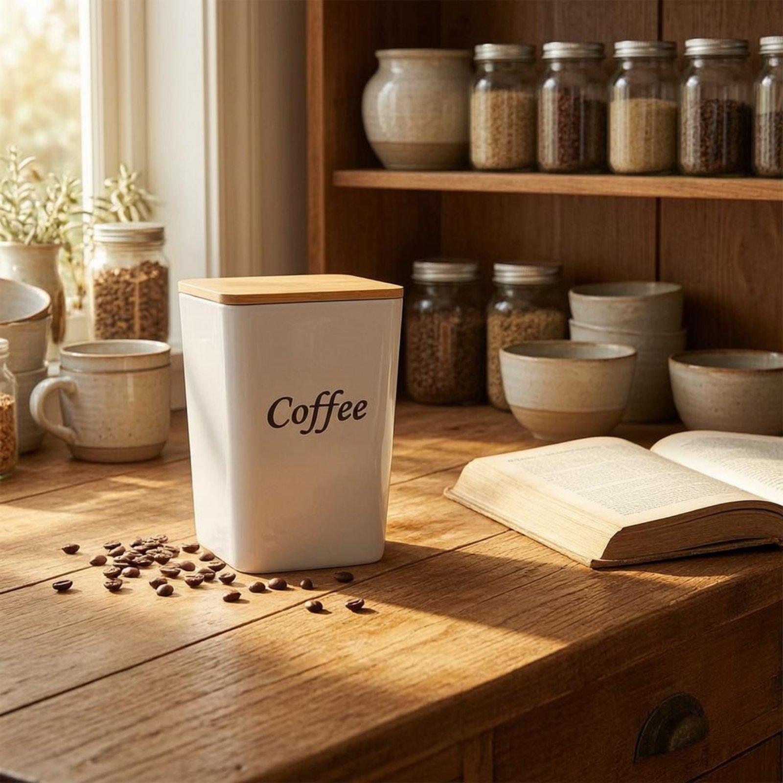 Metal Canister Set with Bamboo - Canister Coffee Sugar Tea review and price