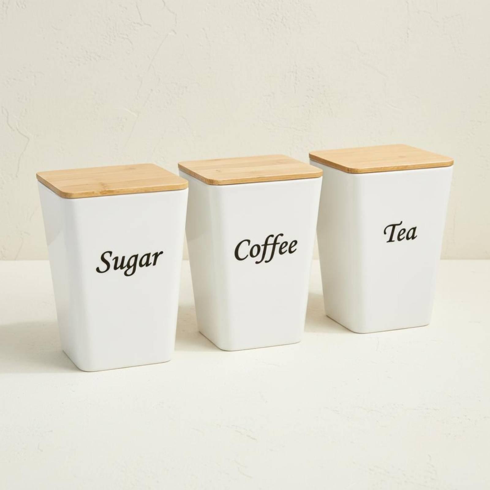 Metal Canister Set with Bamboo - Canister Coffee Sugar Tea review and price