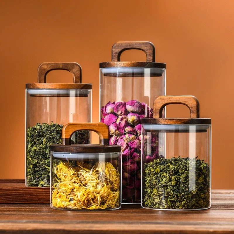 Clear Glass Jar with Bamboo Li - Canister Coffee Sugar Tea review and price