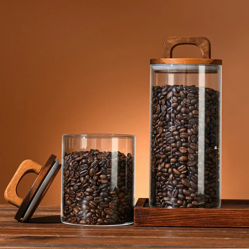 Clear Glass Jar with Bamboo Li - Canister Coffee Sugar Tea review and price