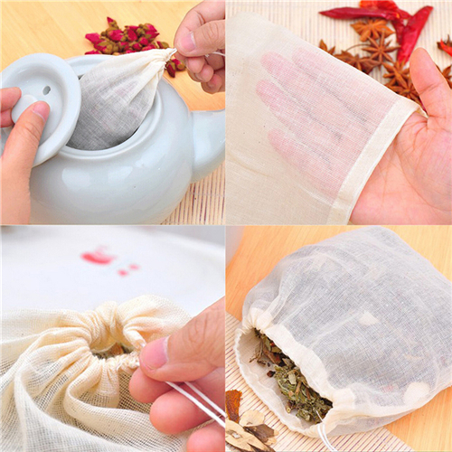 1pc/10Pcs Cotton Tea Bags Musl - Coffee Tea Spices review and price