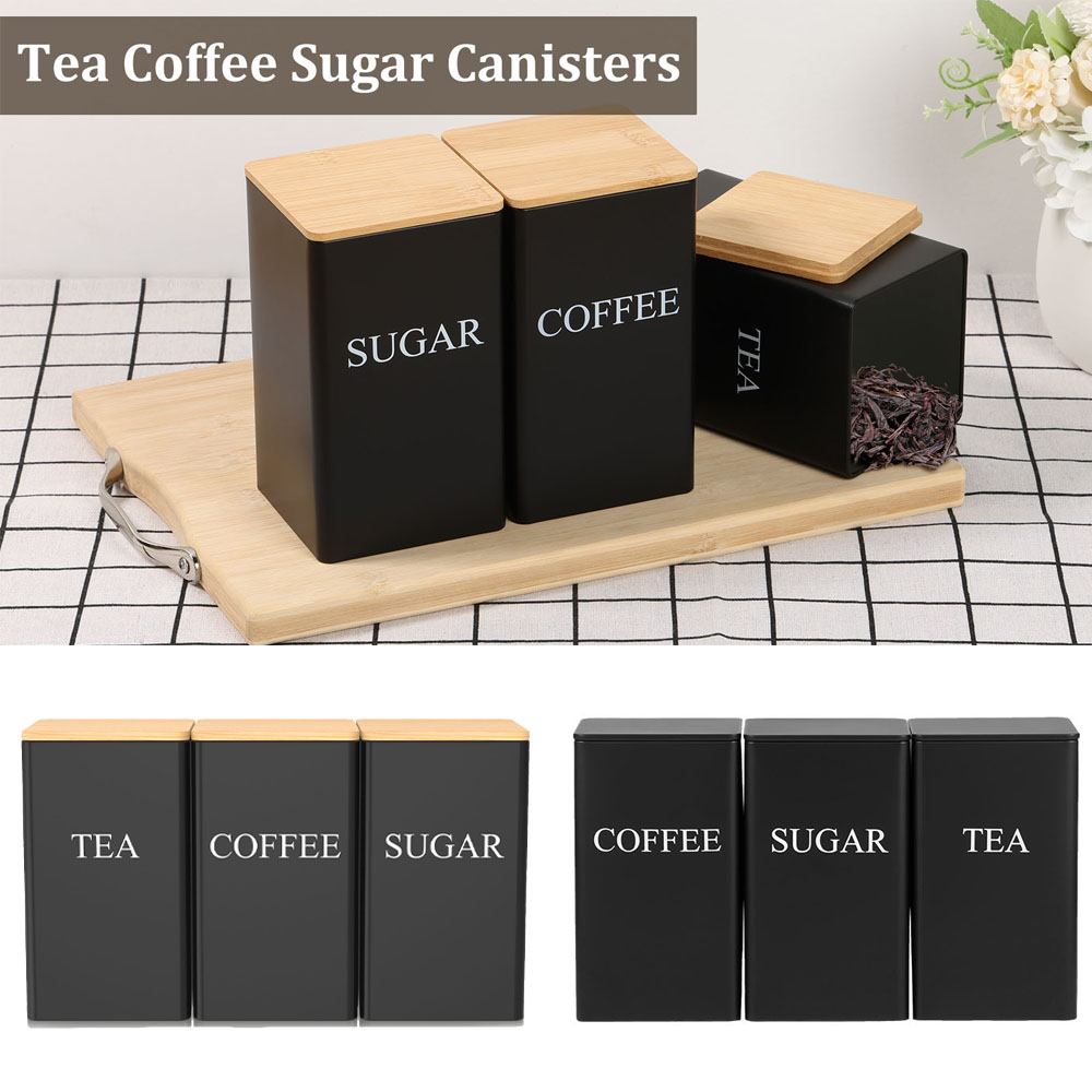 Coffee Bean Storage Jar Metal  - Coffee Tea And Sugar Canisters review and price