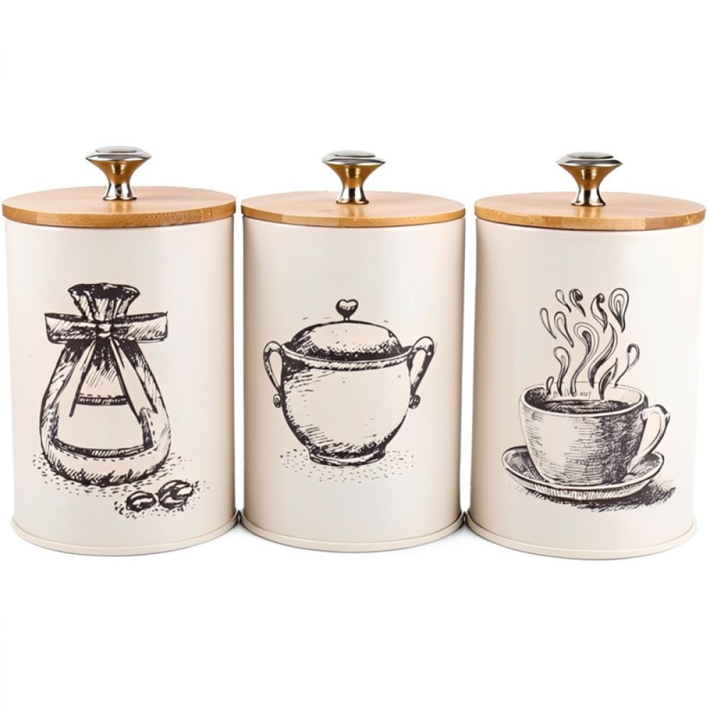 Modern Minimalist Bamboo Lid M - Canister Coffee Sugar Tea review and price