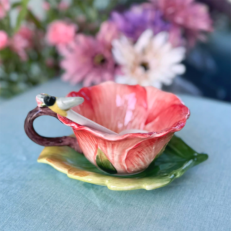 Ceramic Flower Coffee Cup with - Coffee Tea Or review and price