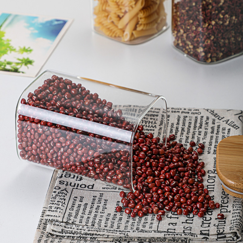 Bamboo Glass Tins Transparent  - Coffee Tea And Sugar Canisters review and price